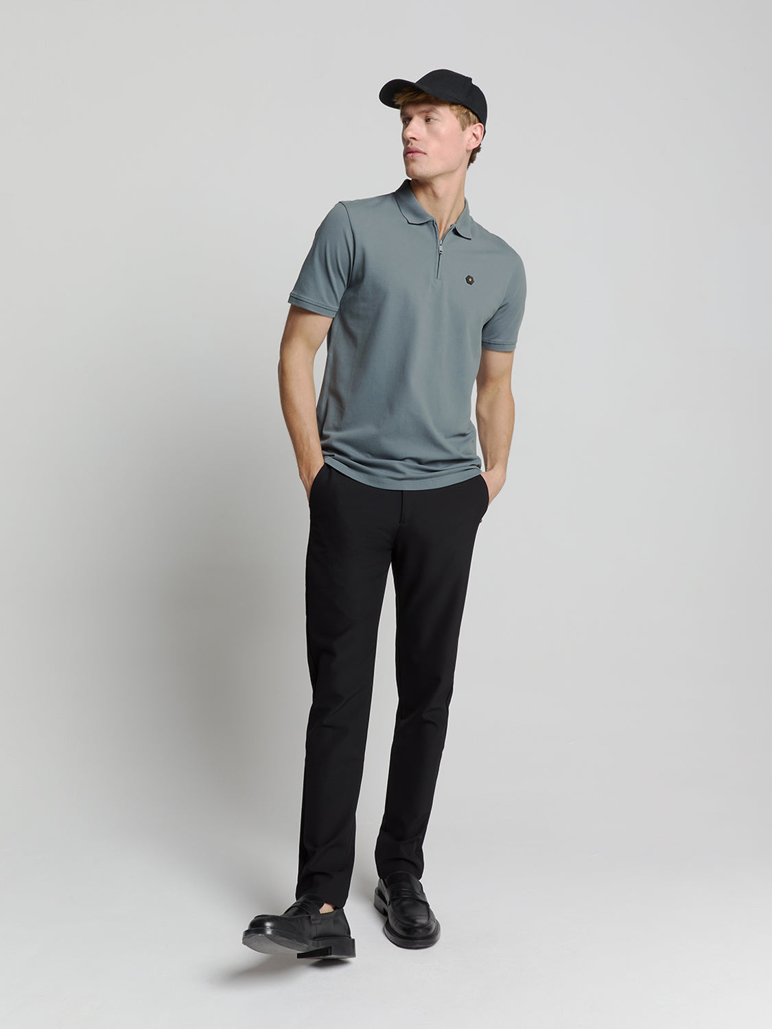 Pique poloshirt | Washed Blue