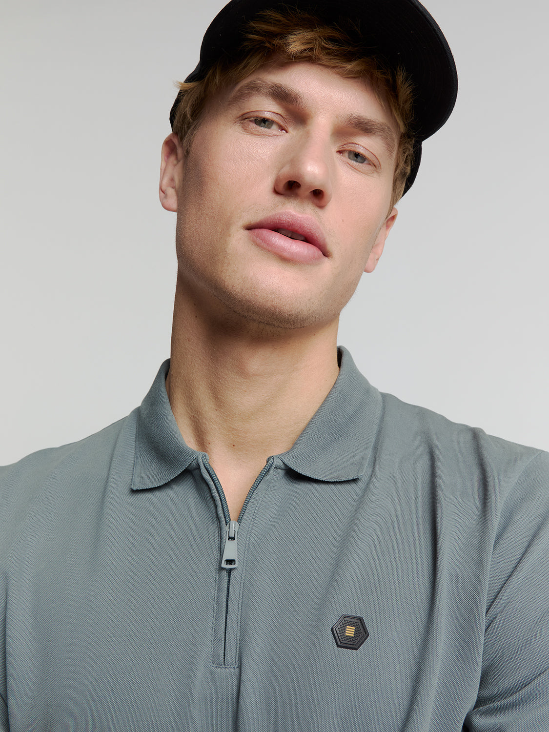 Pique poloshirt | Washed Blue