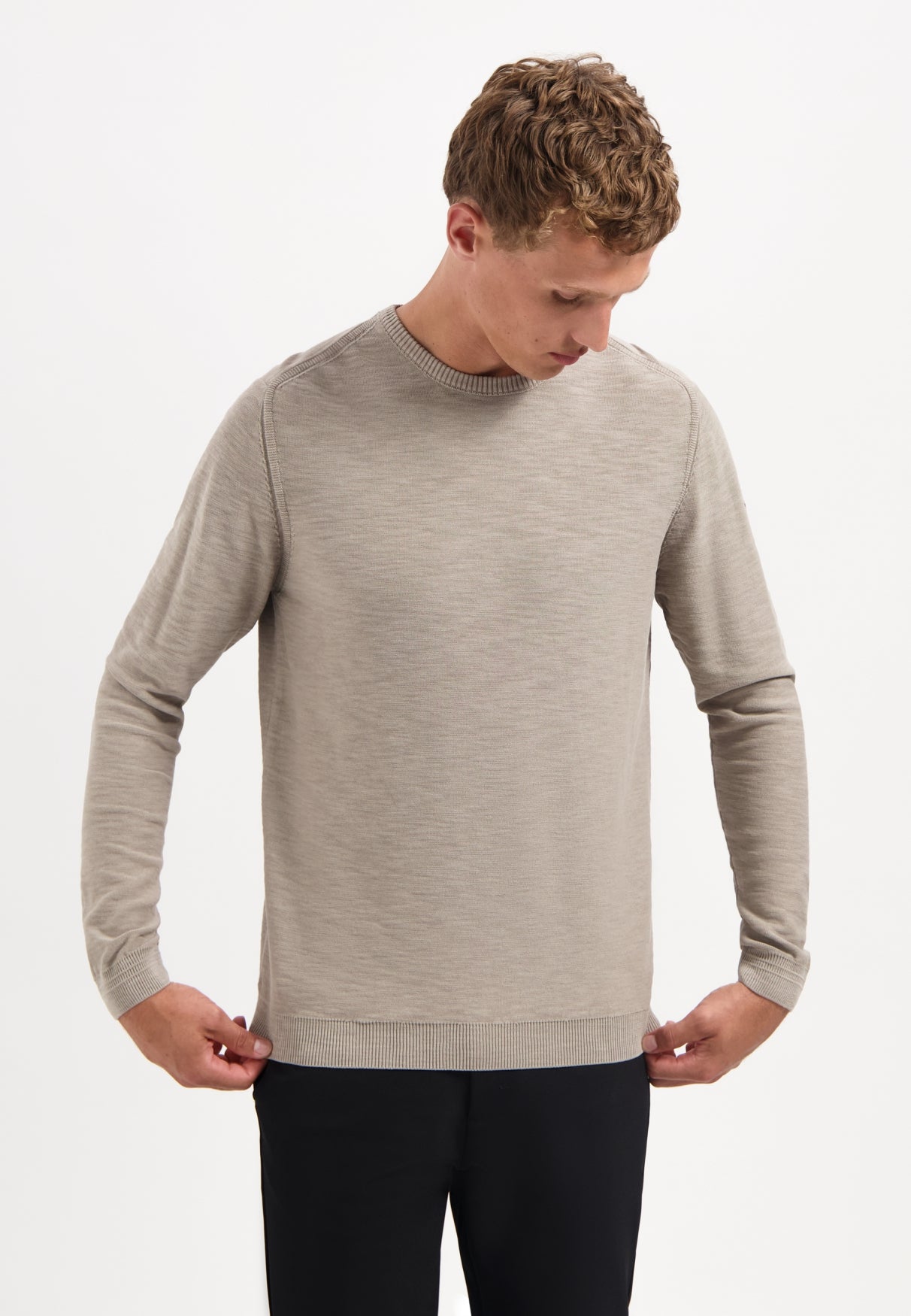 Washed look jumper | Clay