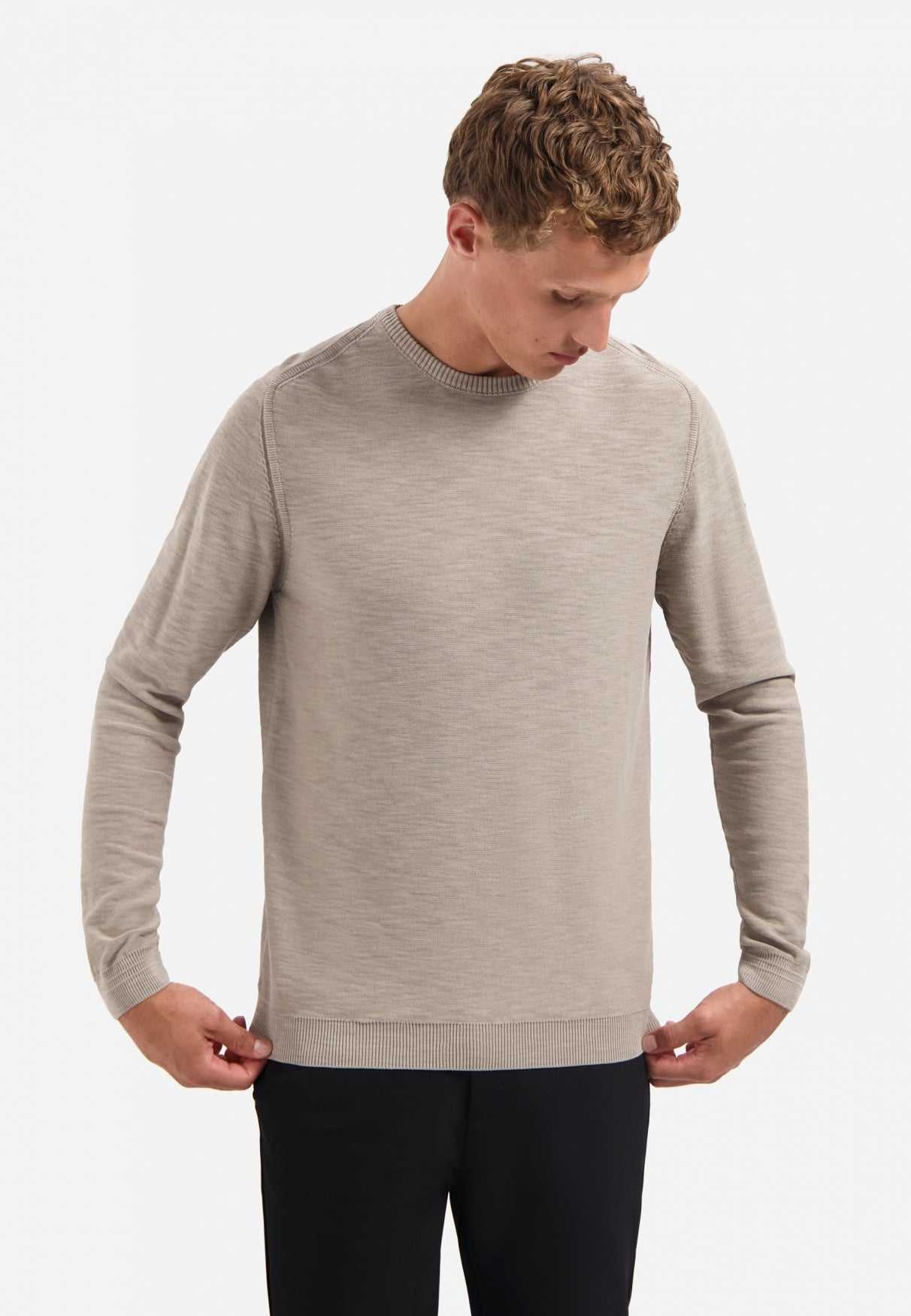 Washed look jumper | Clay