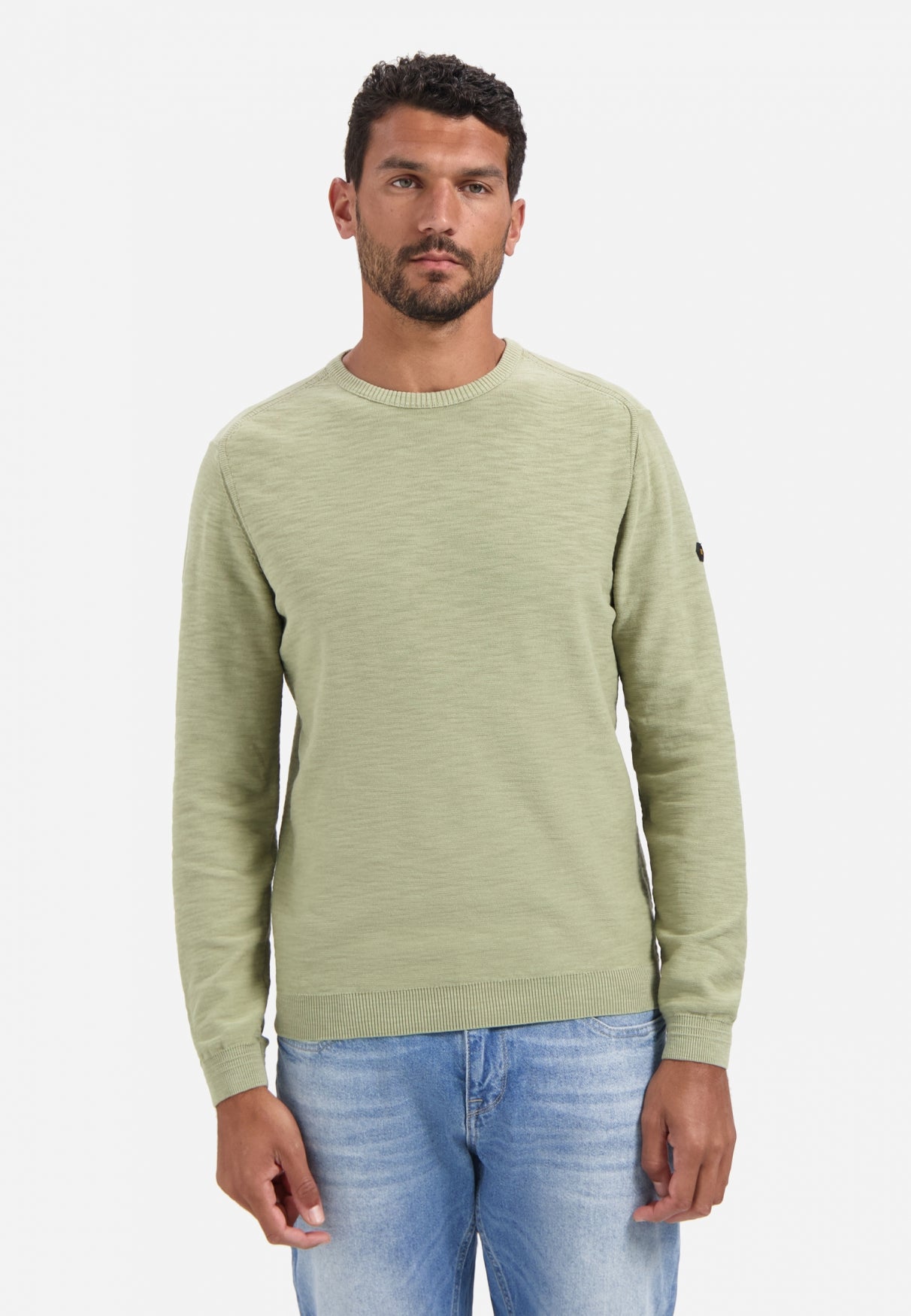 Washed look jumper | Light Moss
