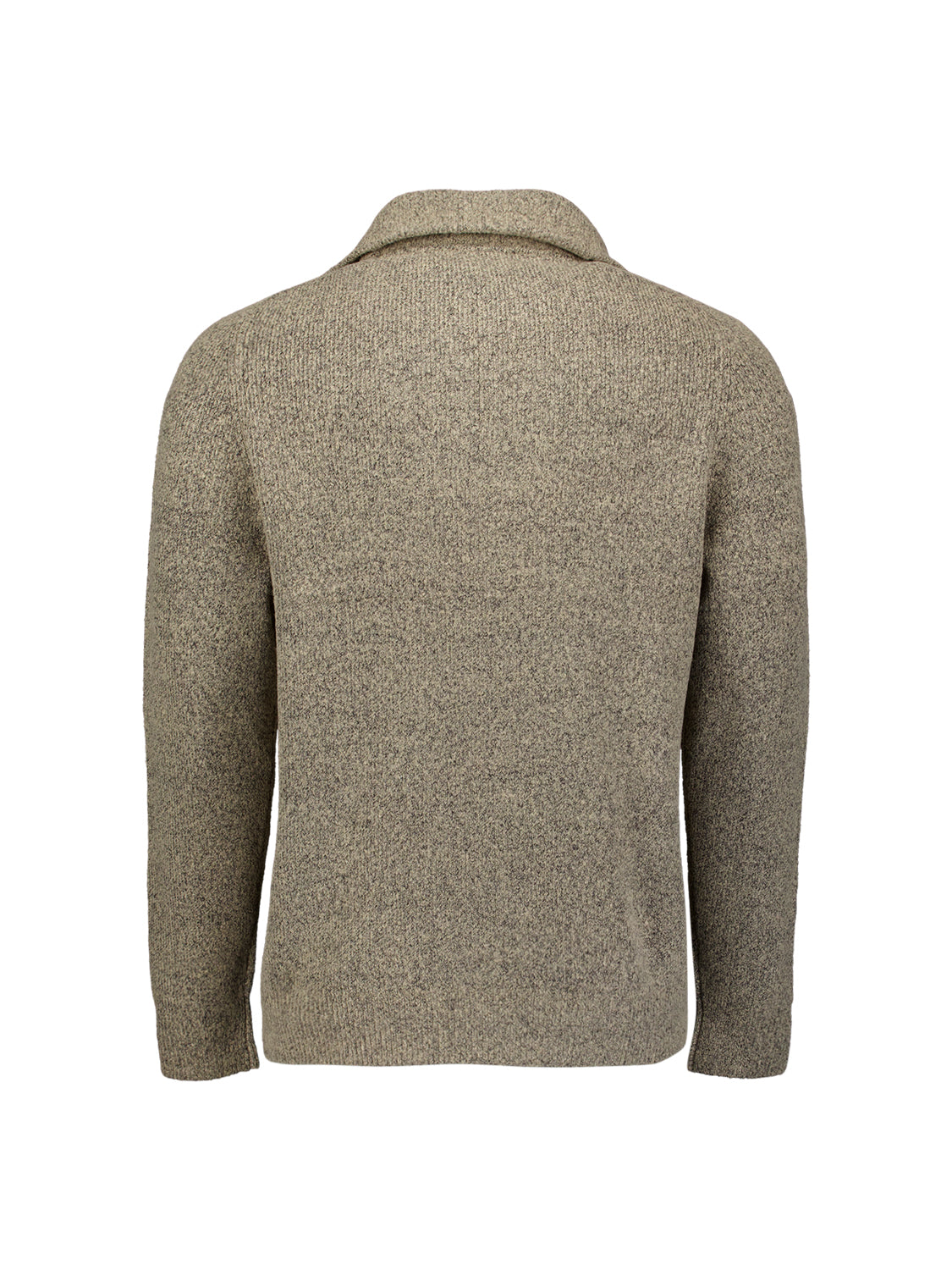Wool blend high-zip jumper | Sand