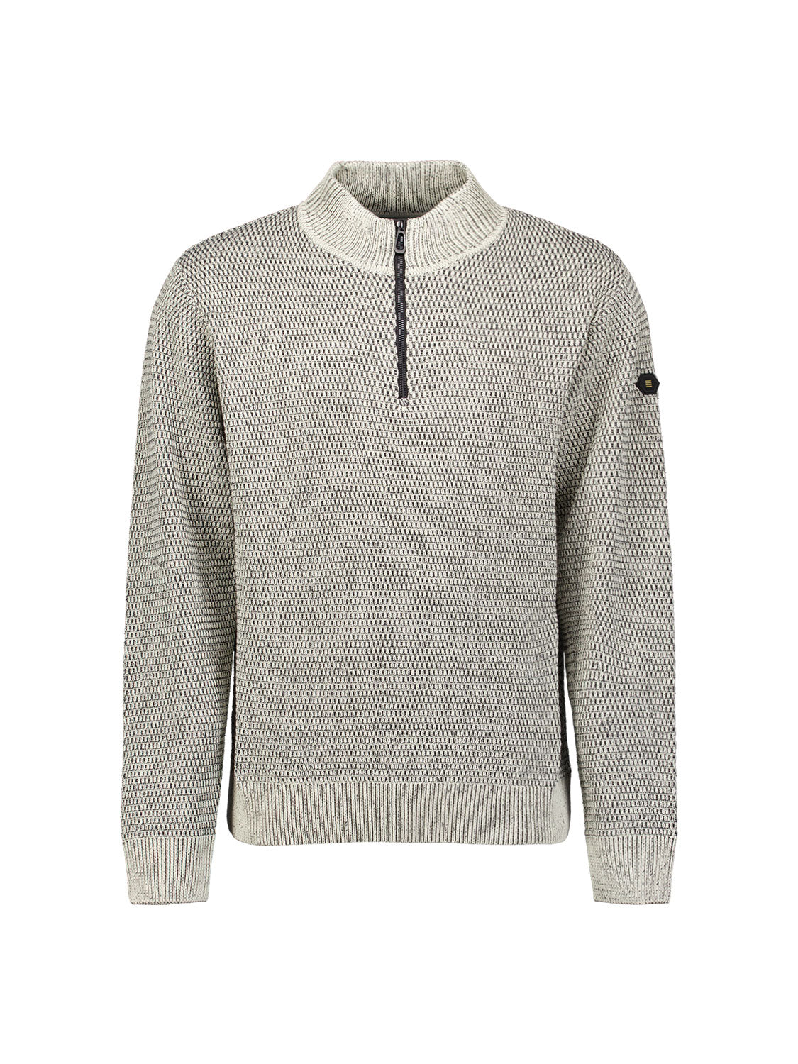 Melange half-zip jumper | Stone