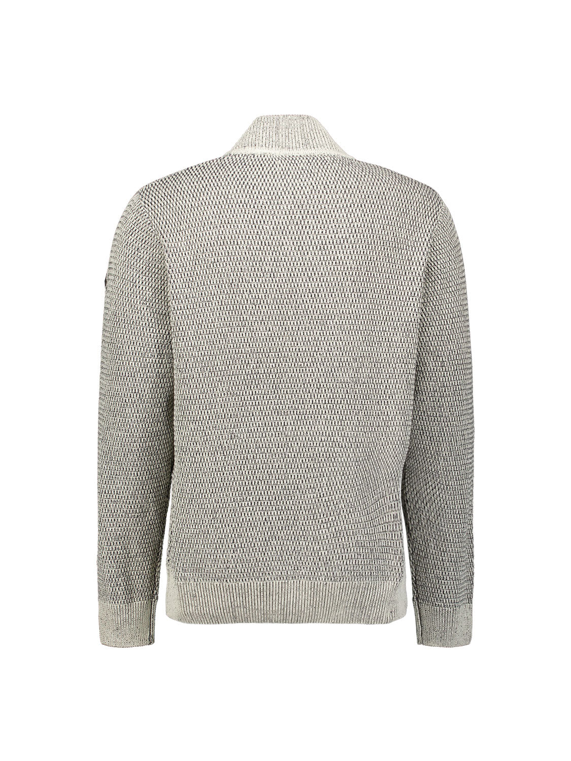 Melange half-zip jumper | Stone