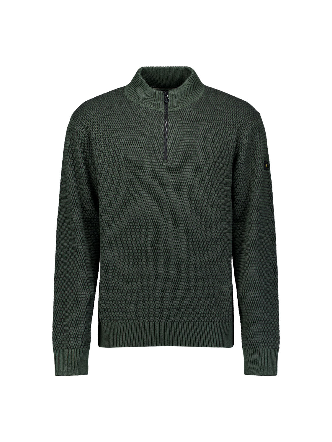 Melange half-zip jumper | Dark Green