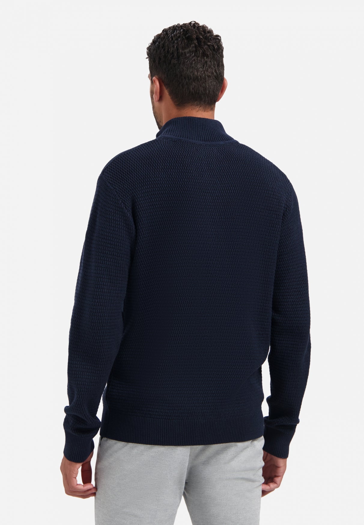 Melange half-zip jumper | Night