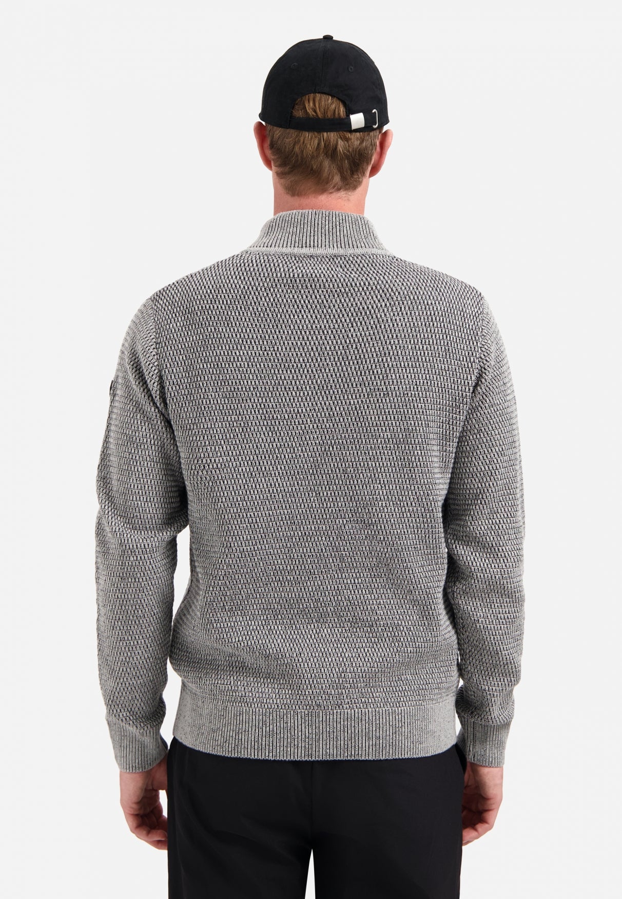 Melange half-zip jumper | Grey Melange