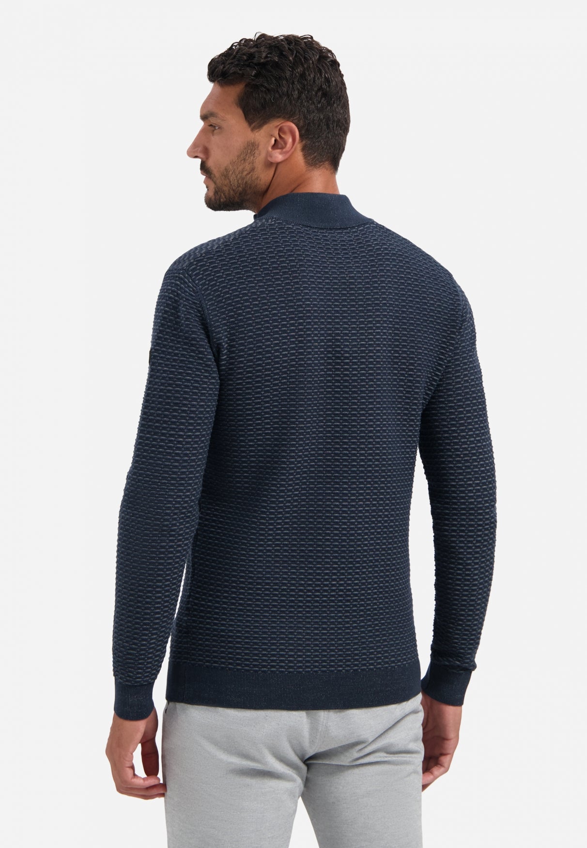 Half-zip waffle jumper | Night