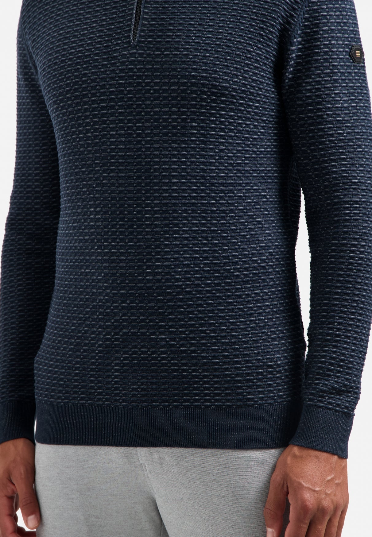 Half-zip waffle jumper | Night