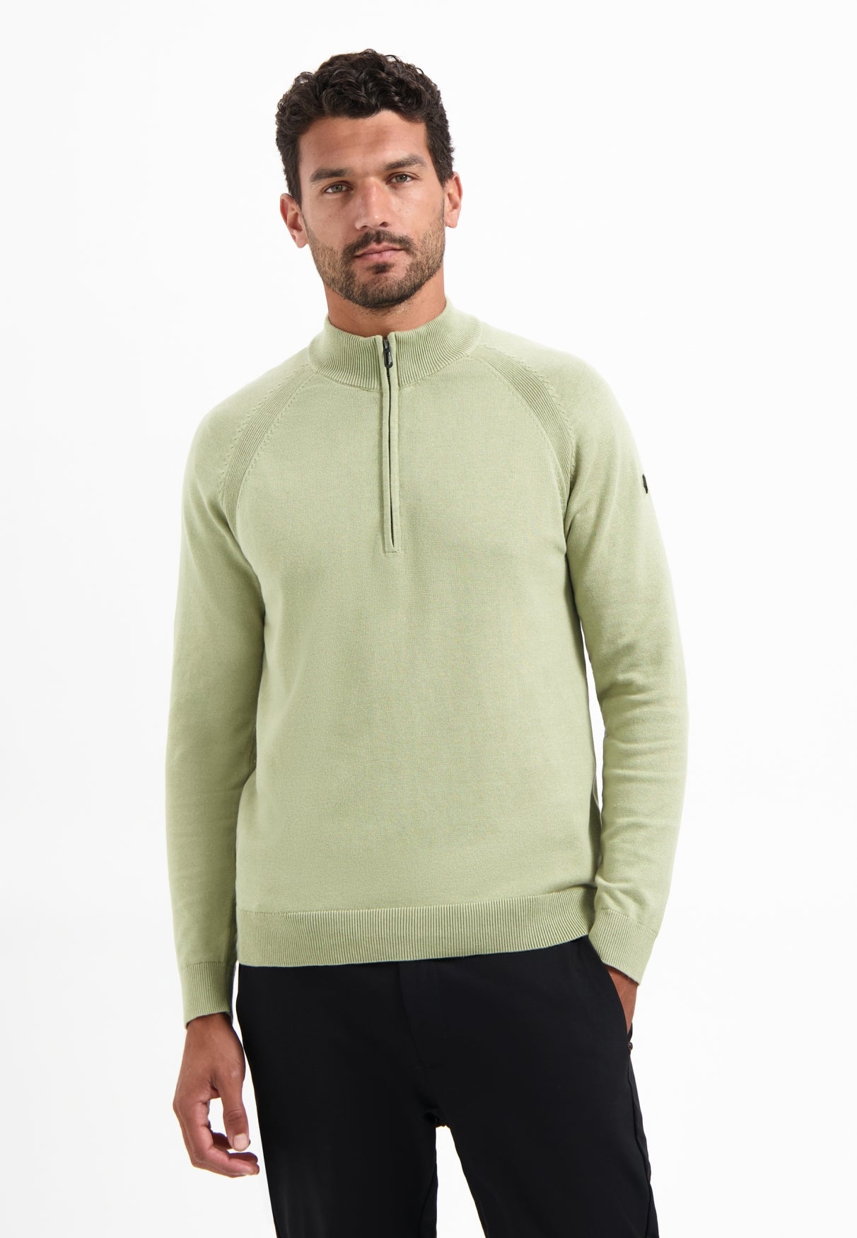 Half-zip jumper | Light Moss
