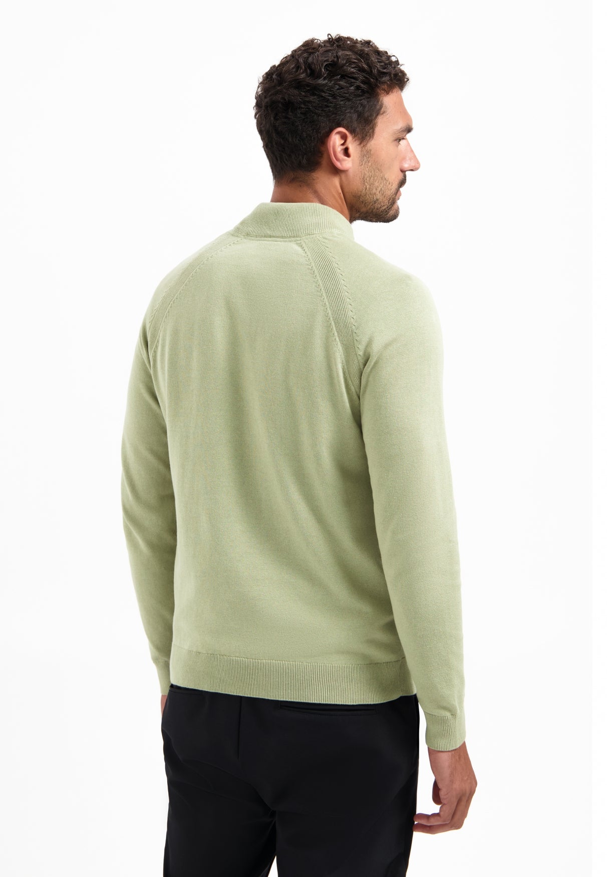 Half-zip jumper | Light Moss