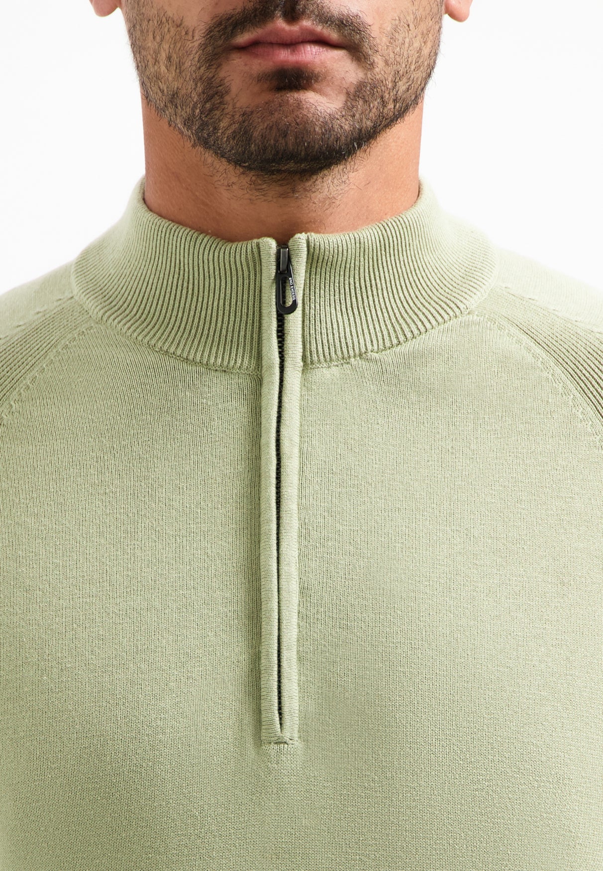 Half-zip jumper | Light Moss