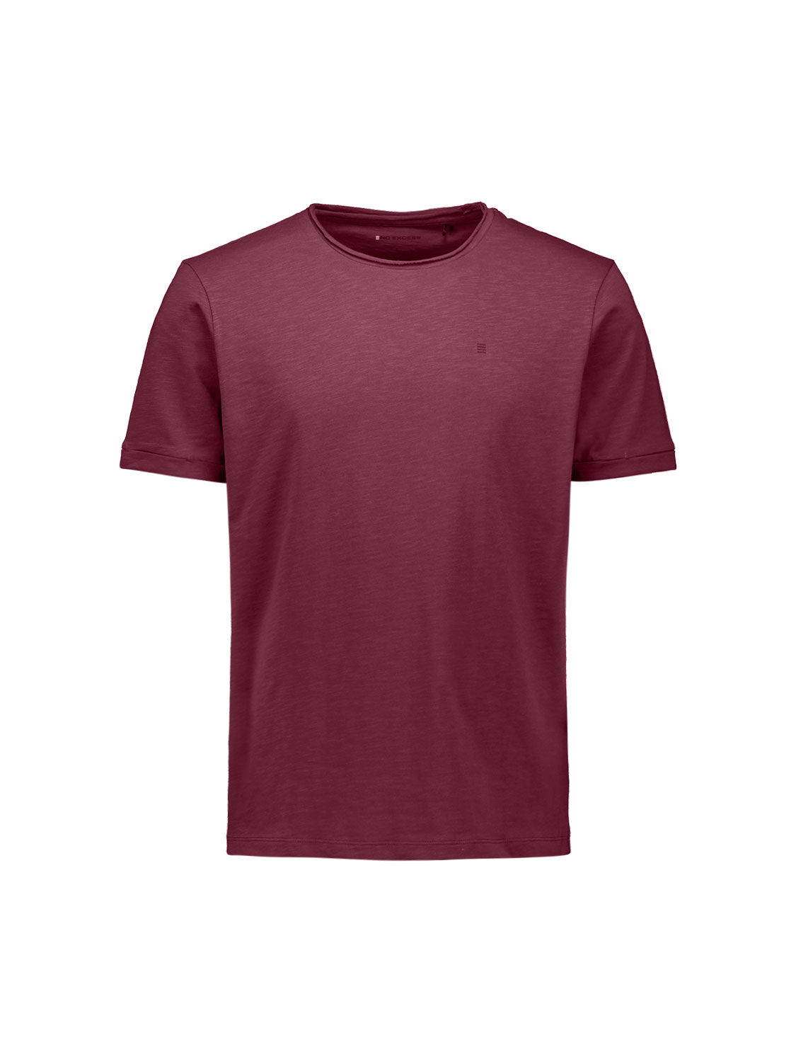 Ronde hals t-shirt in slubkwaliteit | Dark Wine
