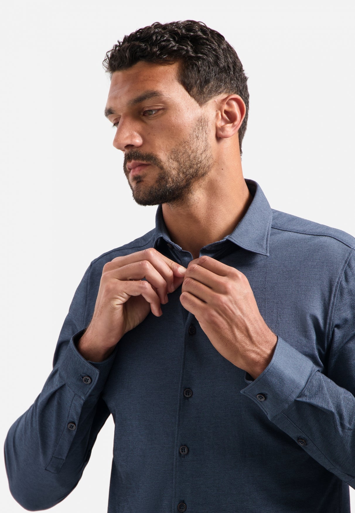 Shirt van Melange Jersey | Washed Blue