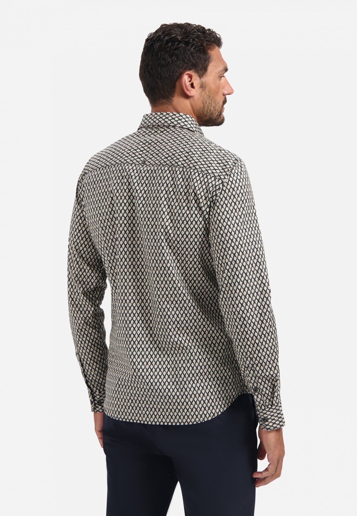 Printed stretch shirt | Black