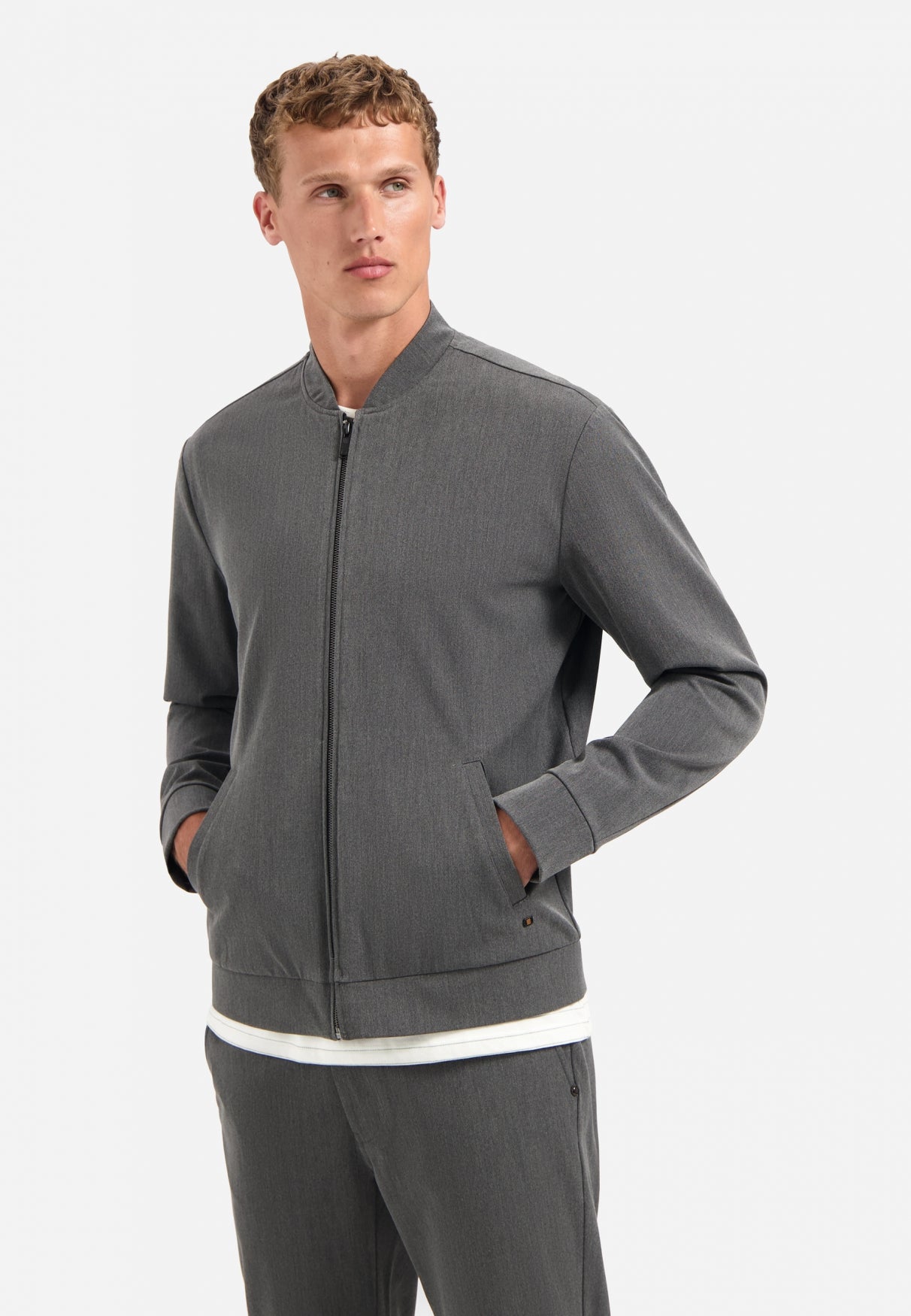 Lightweight melange cardigan | Grey Melange