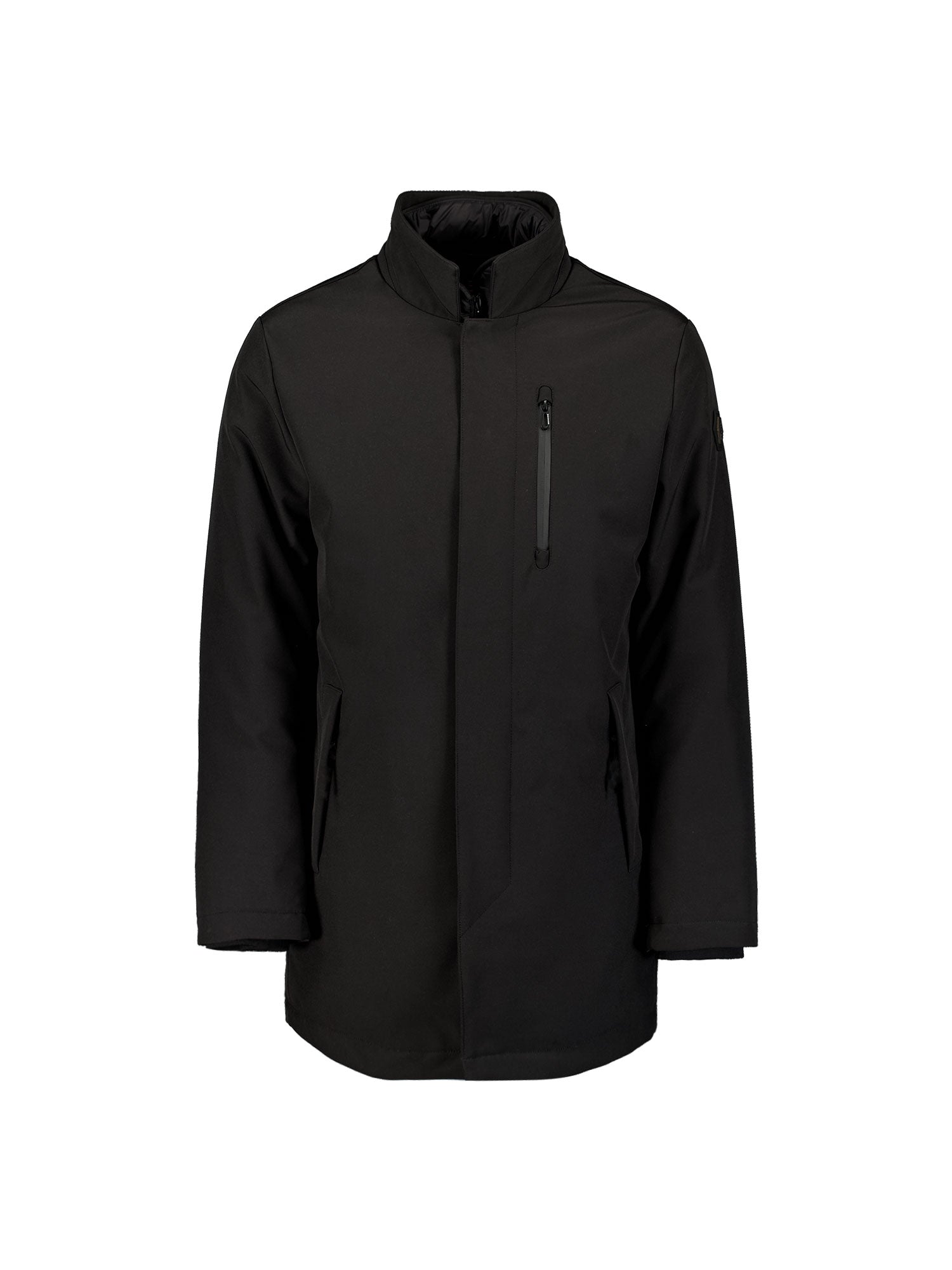 Long stand-up parka | Black