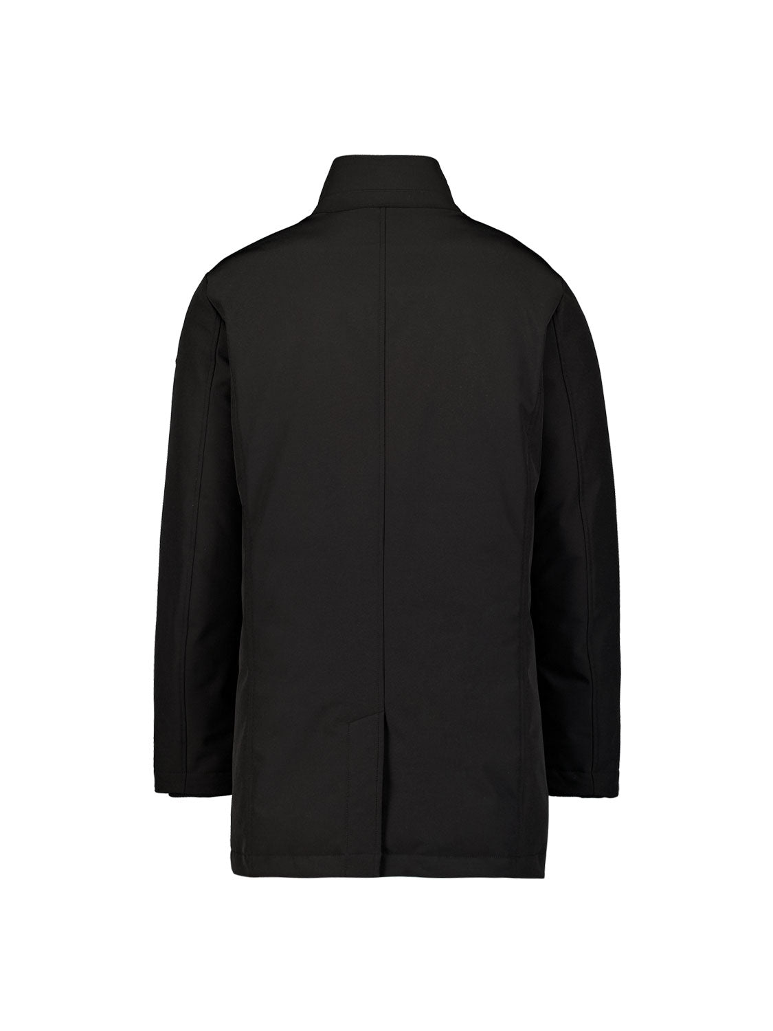Long stand-up parka | Black
