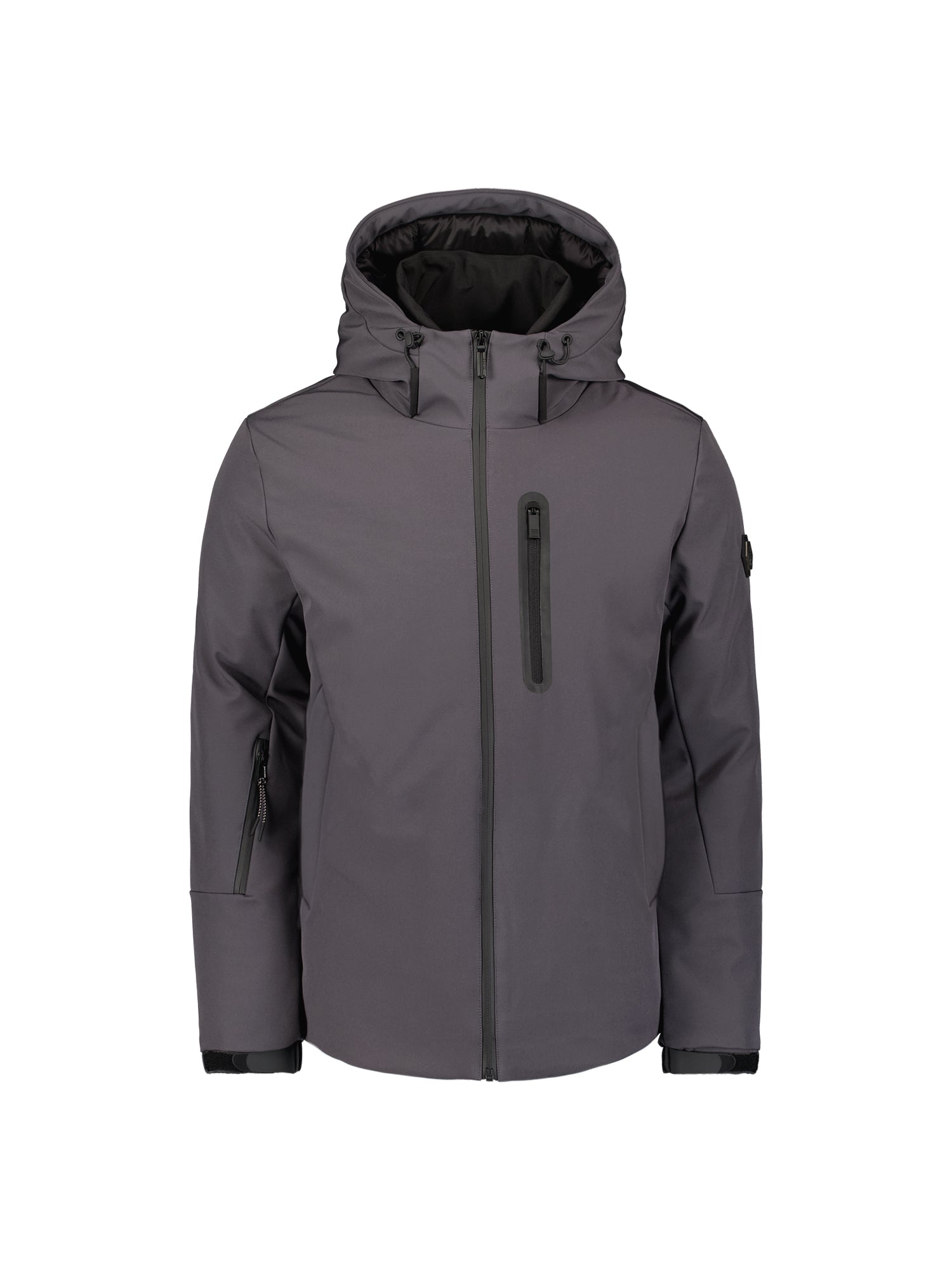 Hooded coated jacket | Asphalt