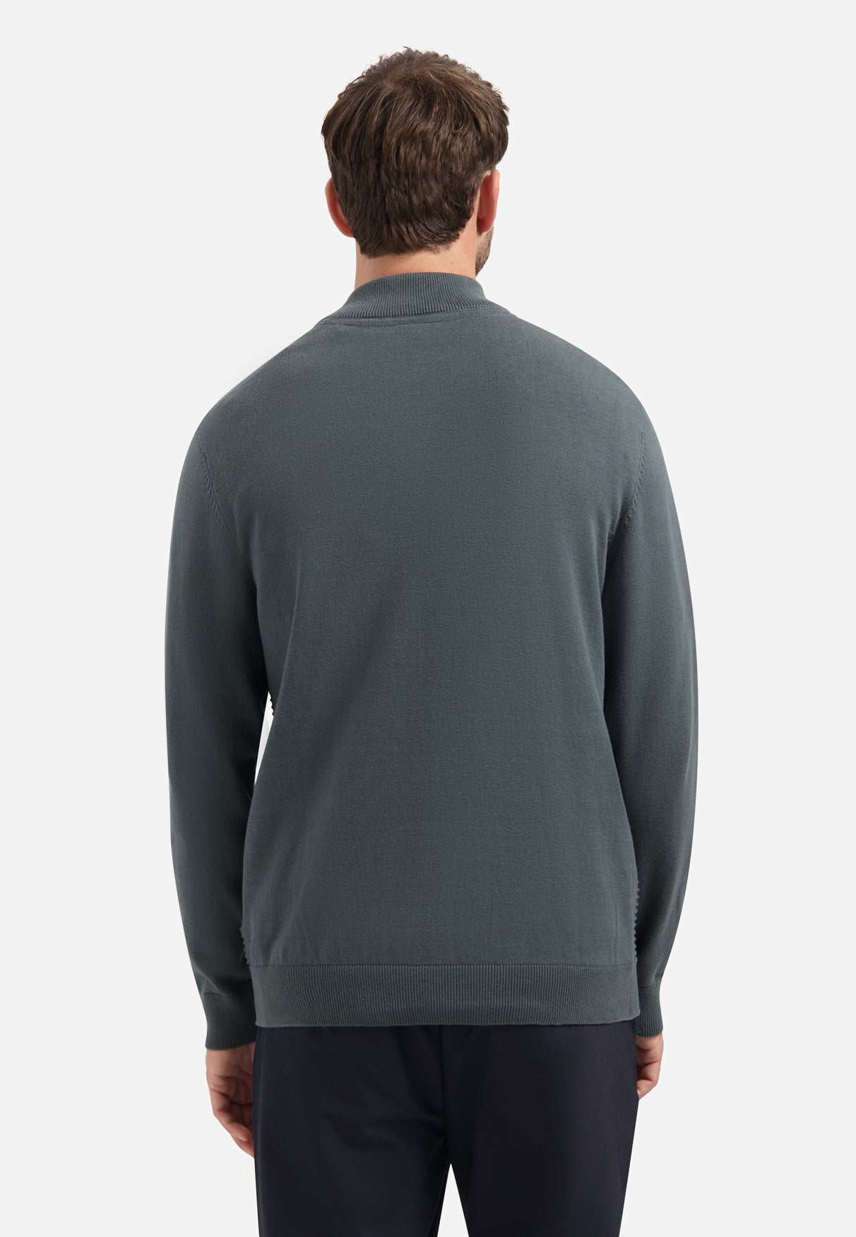 Ribbed knit jumper | Dark Steel