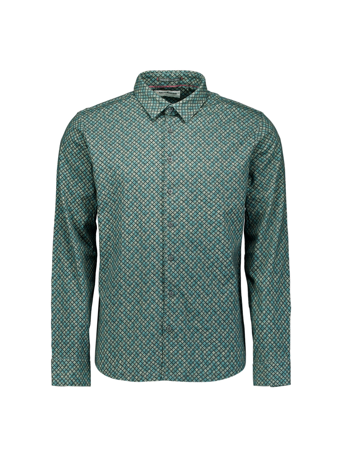 Jersey Hemd met print | Dark Steel