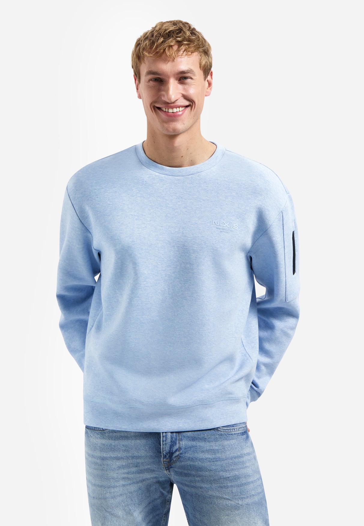 Gemêleerde sweater | Blauw