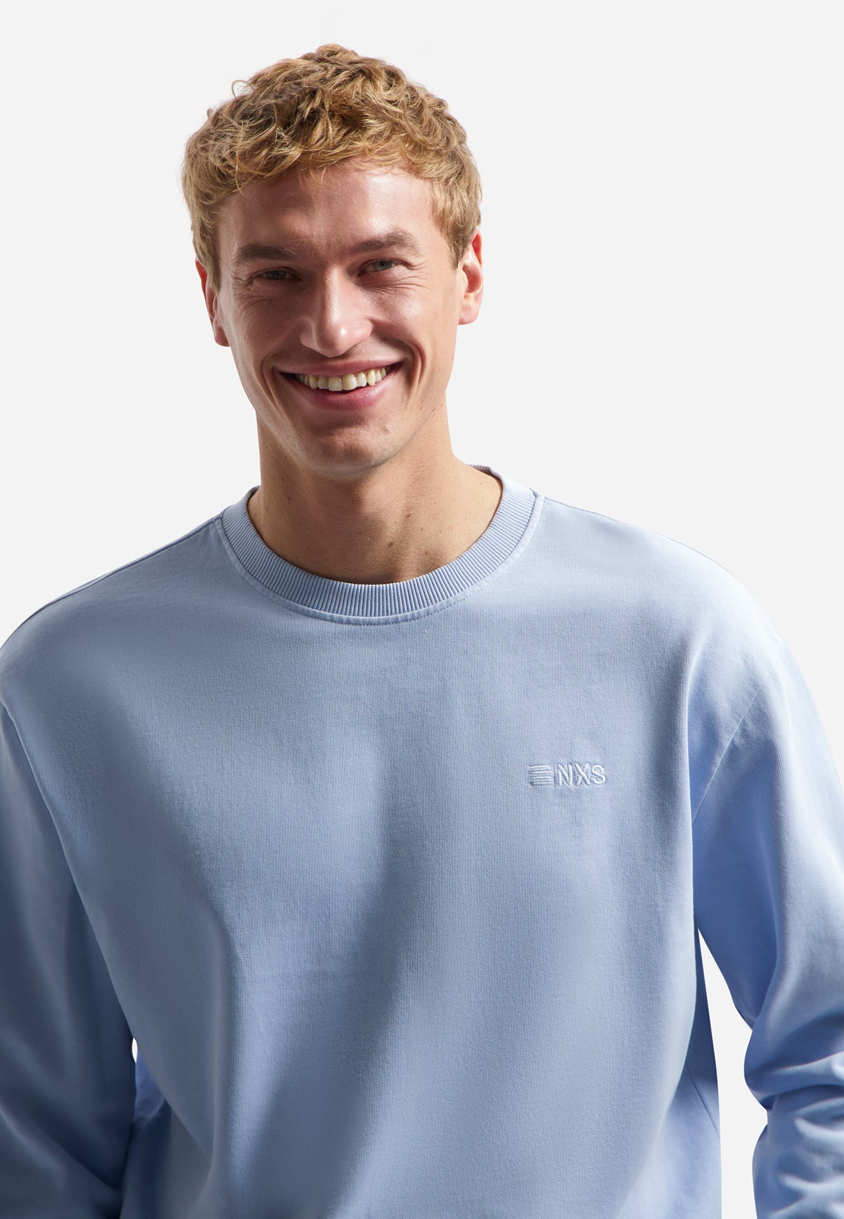 Garment-dyed sweater | Blue
