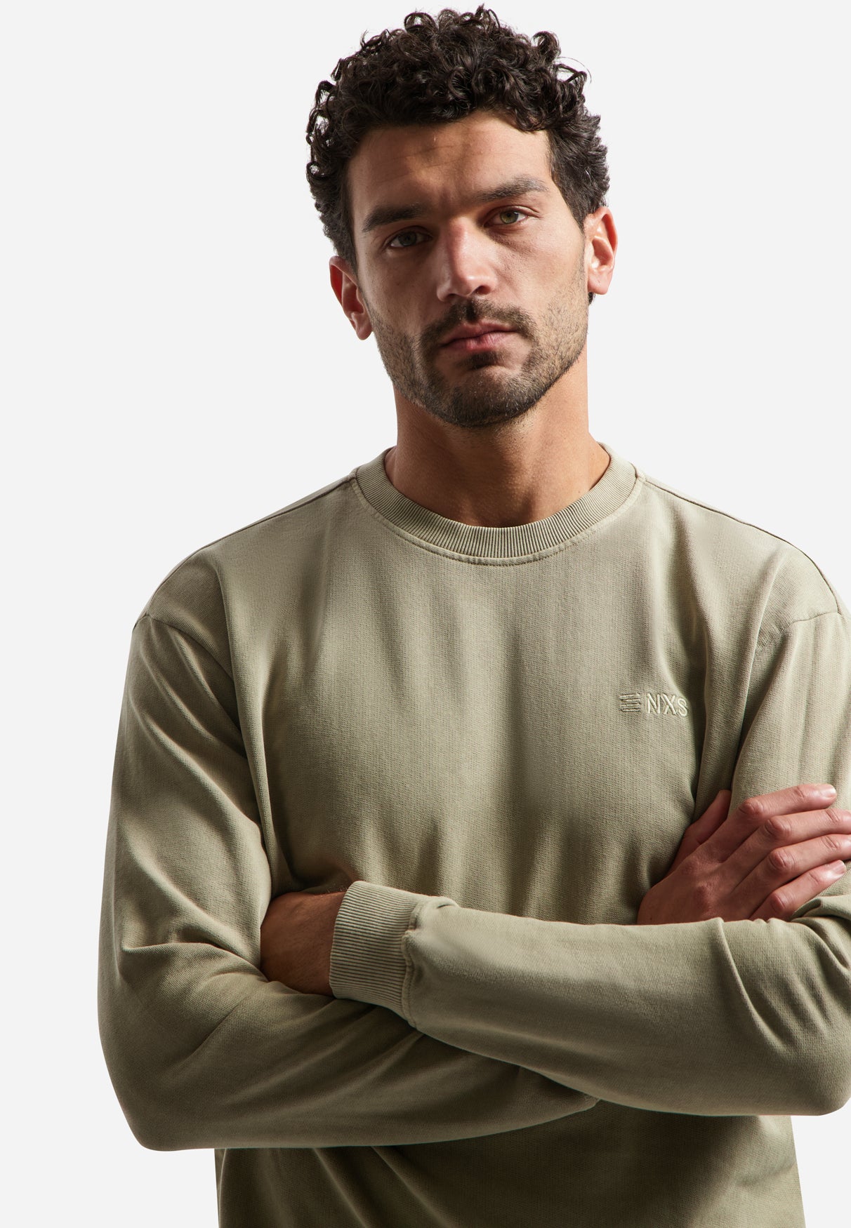 Garment-dyed sweater | Taupe