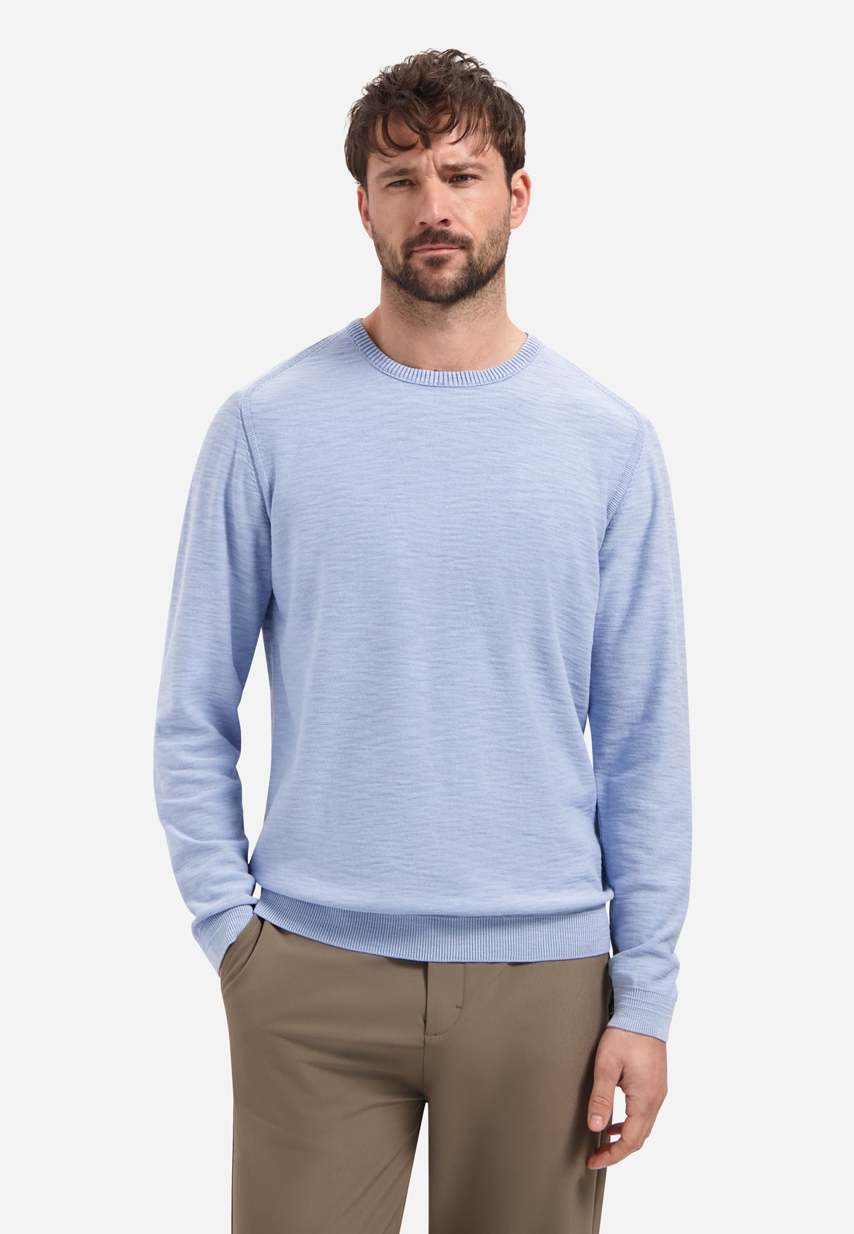 Fijngebreide sweater | Blauw