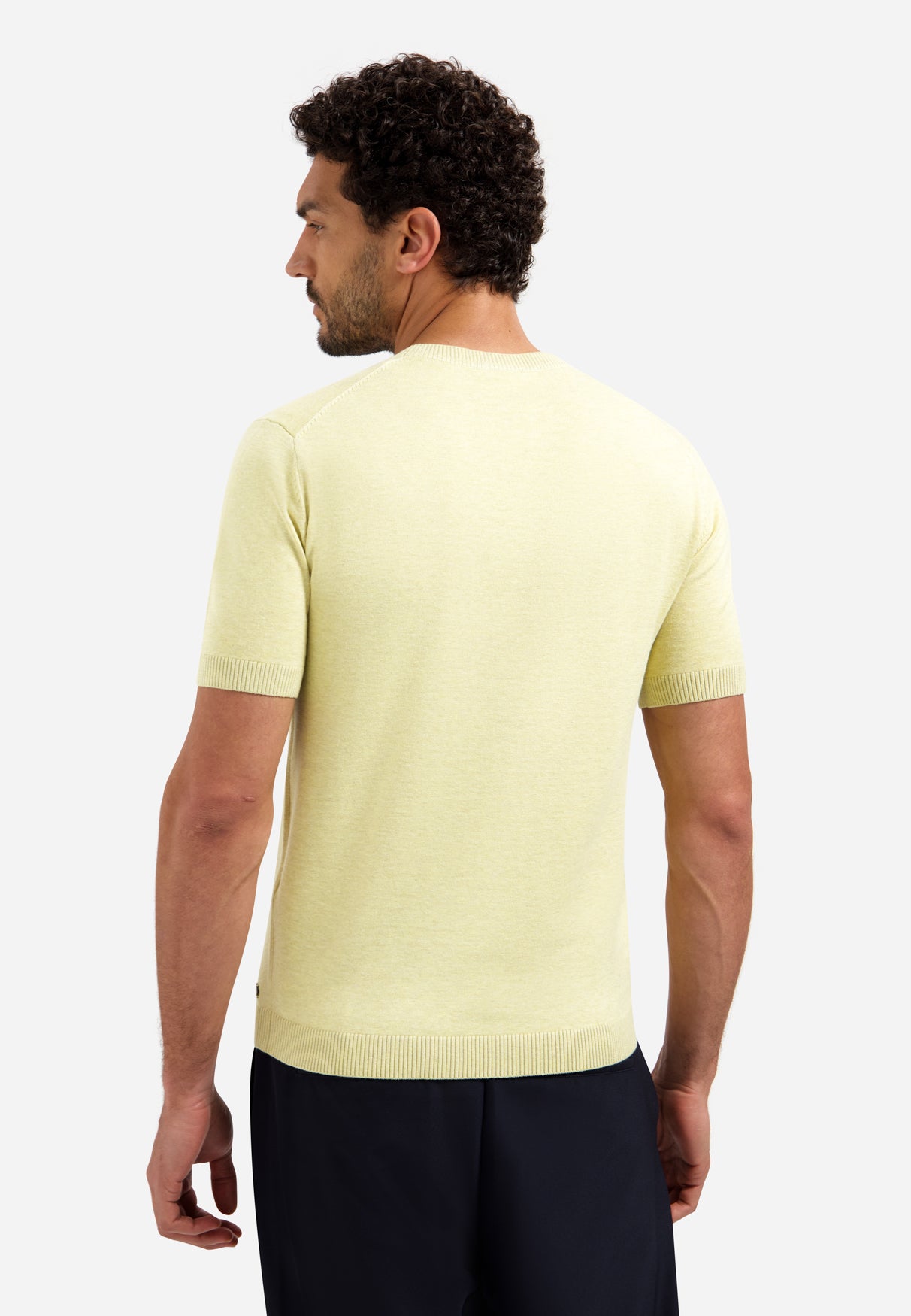 Gebreid T-shirt | Geel