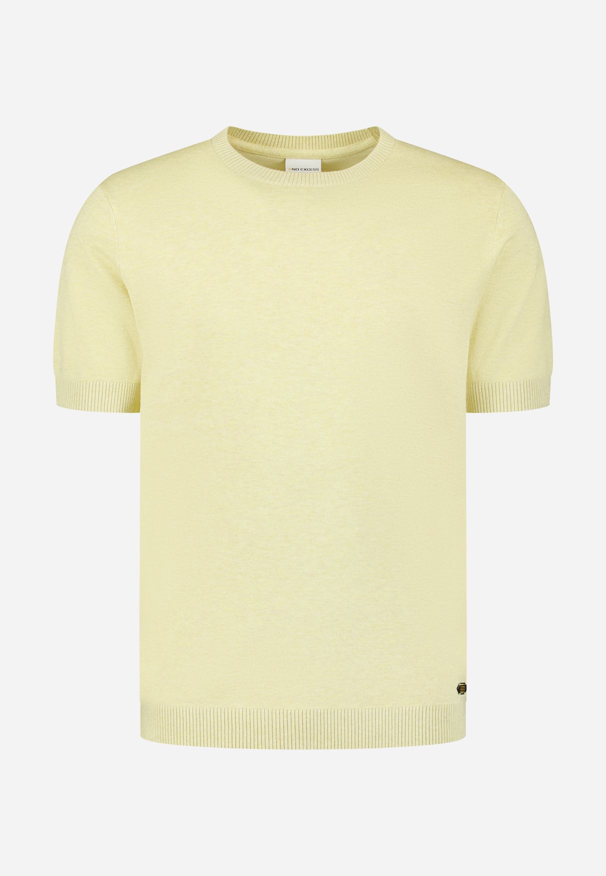 Gebreid T-shirt | Geel