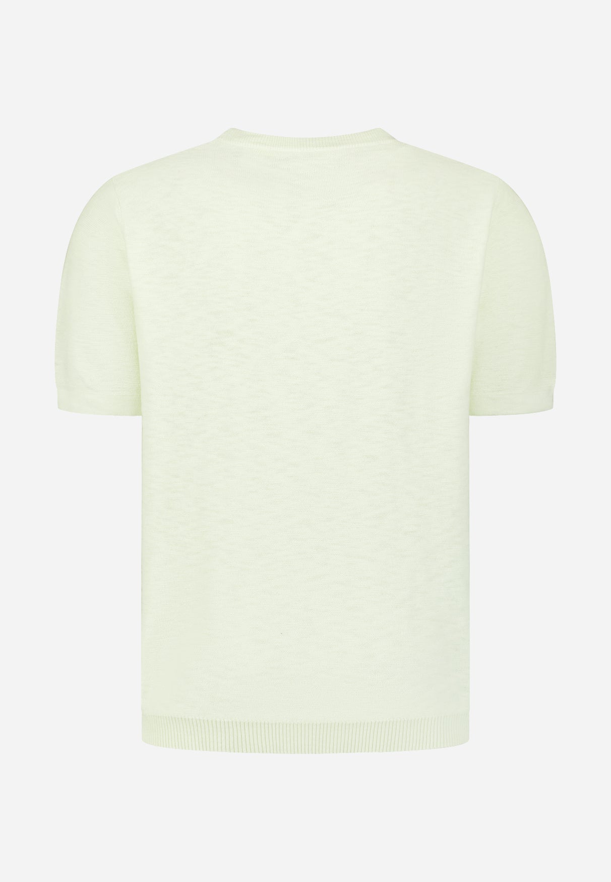 Gebreid slub T-shirt | Seagreen