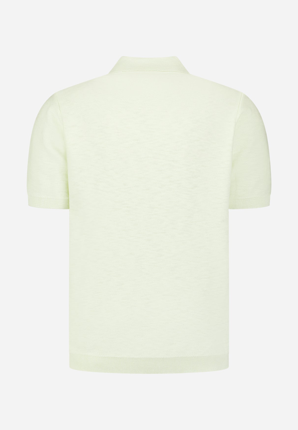 Gebreide slub polo met knopen | Seagreen