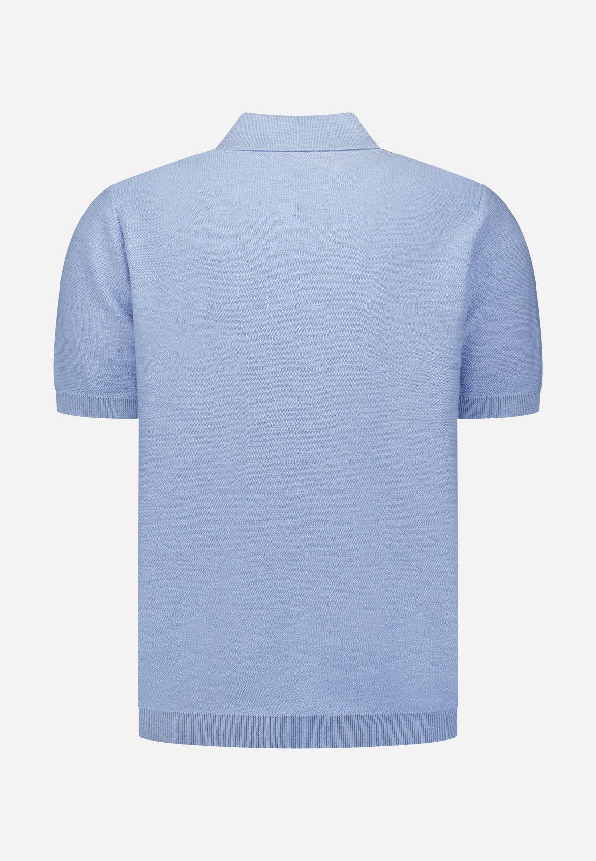 Gebreide V-hals polo | Blue