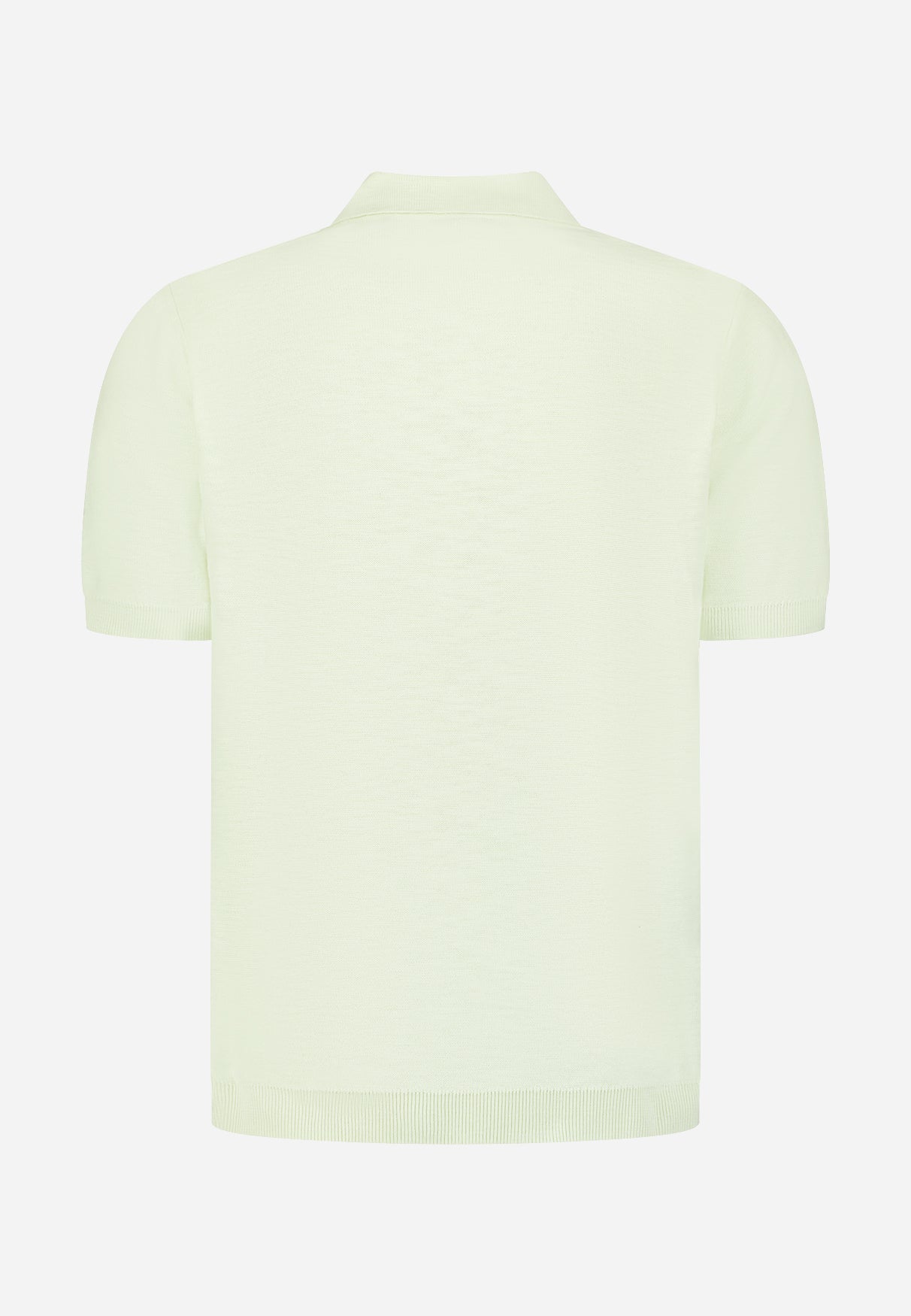 Gebreide V-hals polo | Seagreen
