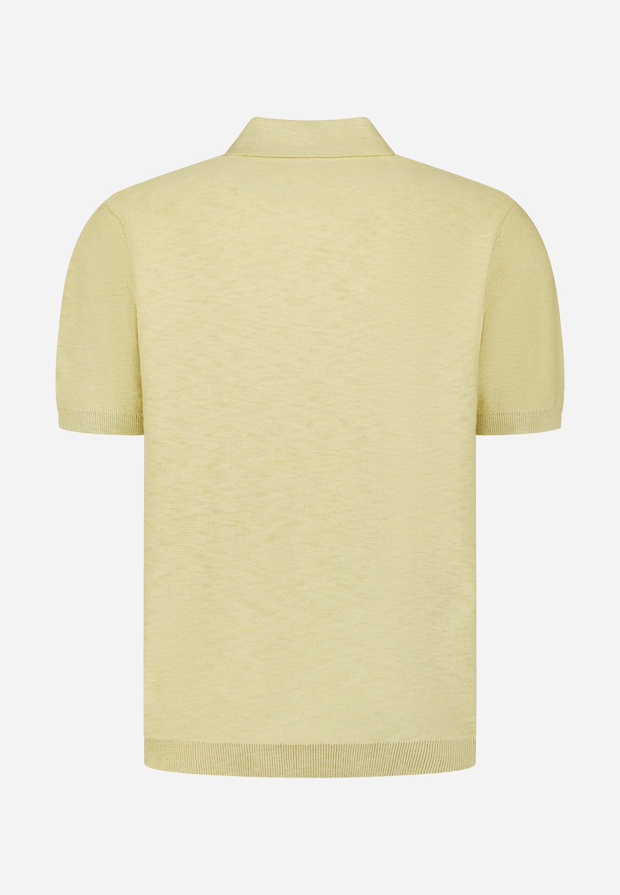 Gebreide V-hals polo | Yellow