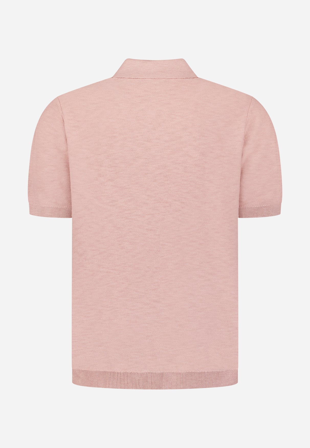 Gebreide V-hals polo | Light Mauve