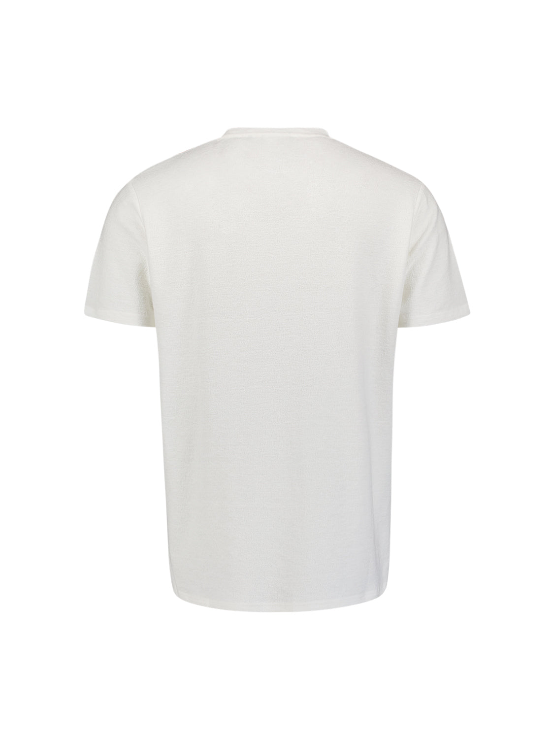 Effen T-shirt met ronde hals | White