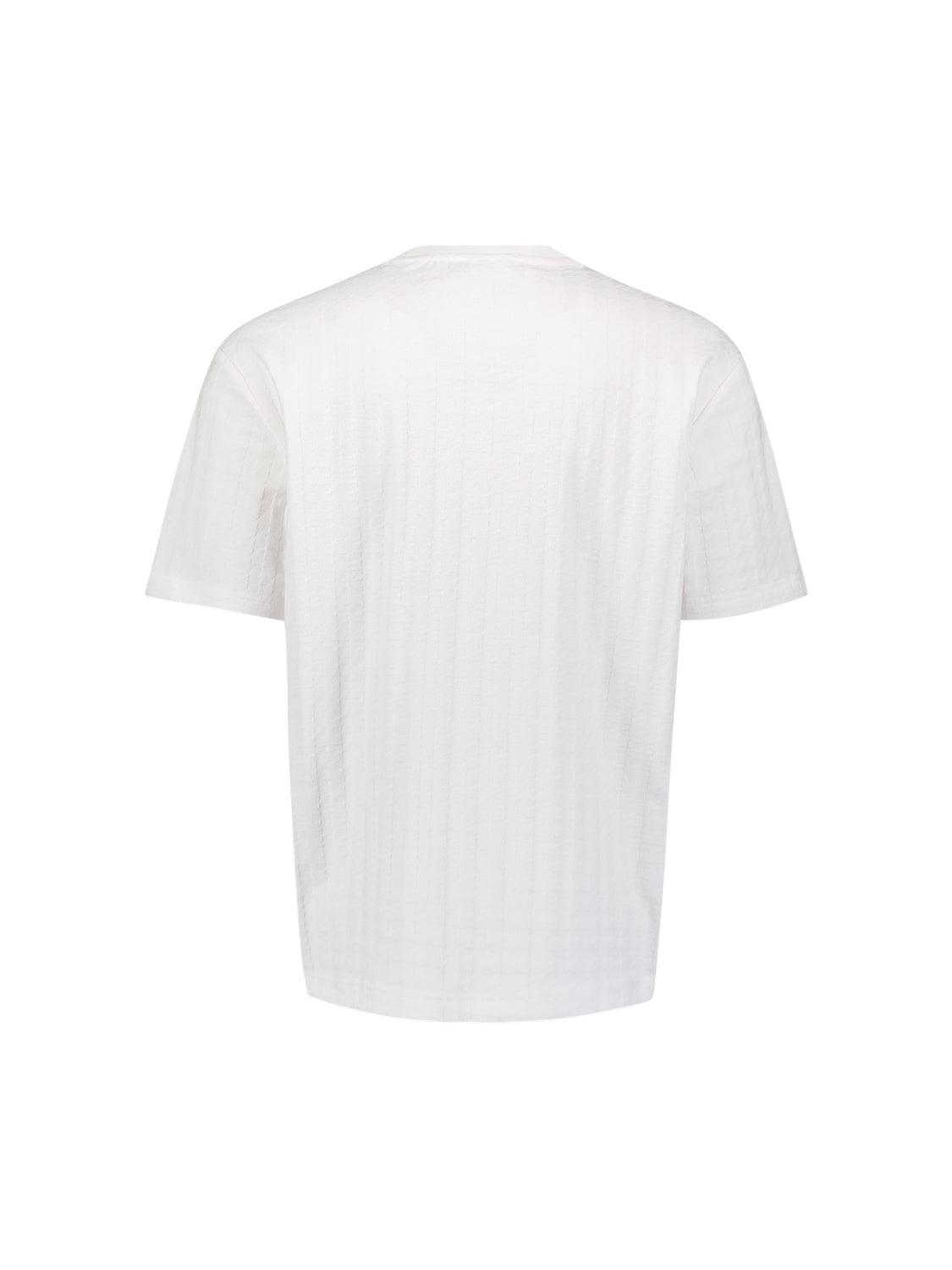 Effen T-shirt met reliëfstructuur | White