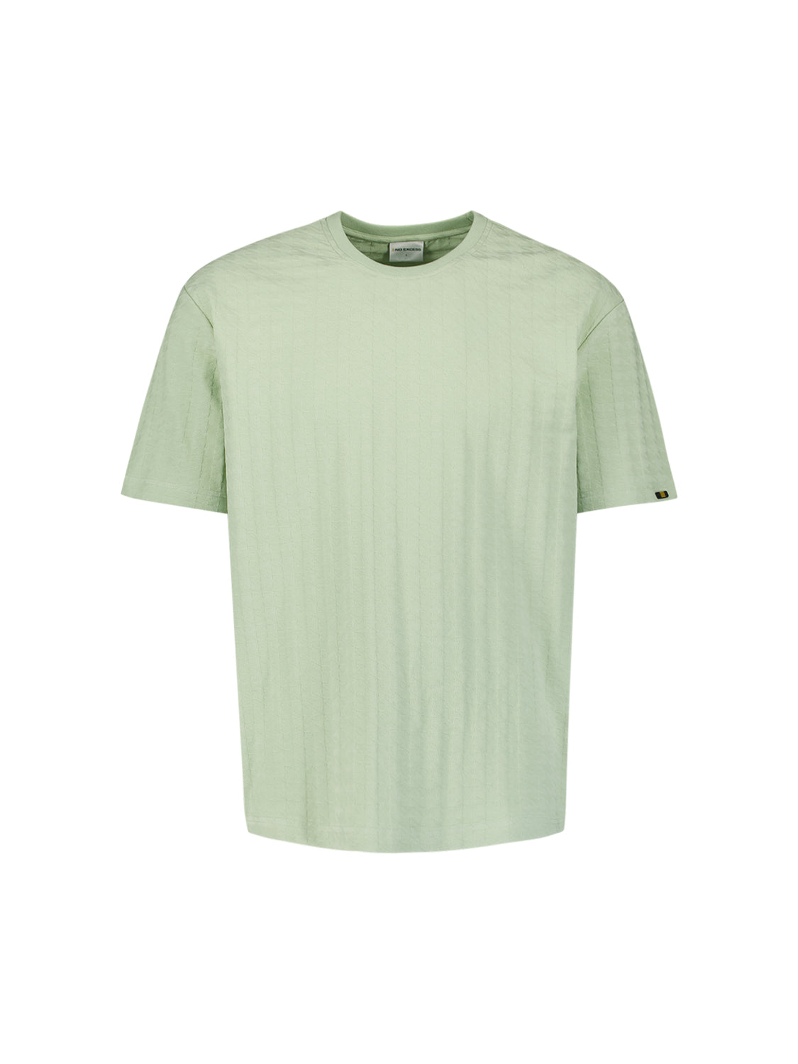 Effen T-shirt met reliëfstructuur | Green
