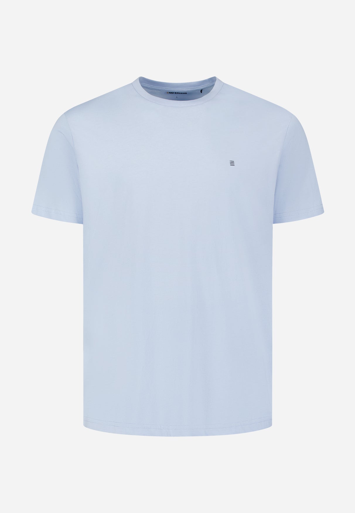 Basic T-shirt met ronde hals. | Blauw