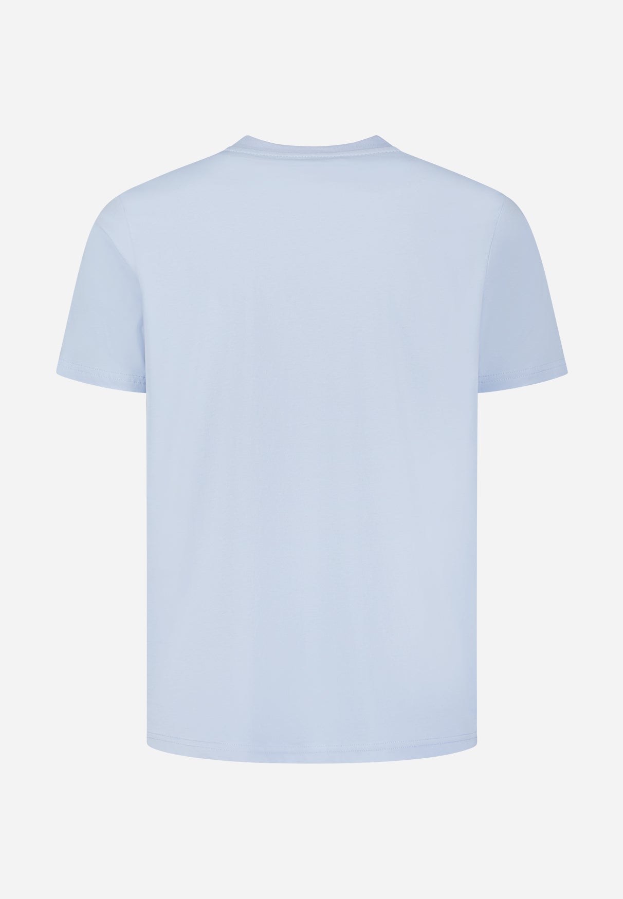 Basic T-shirt met ronde hals. | Blauw