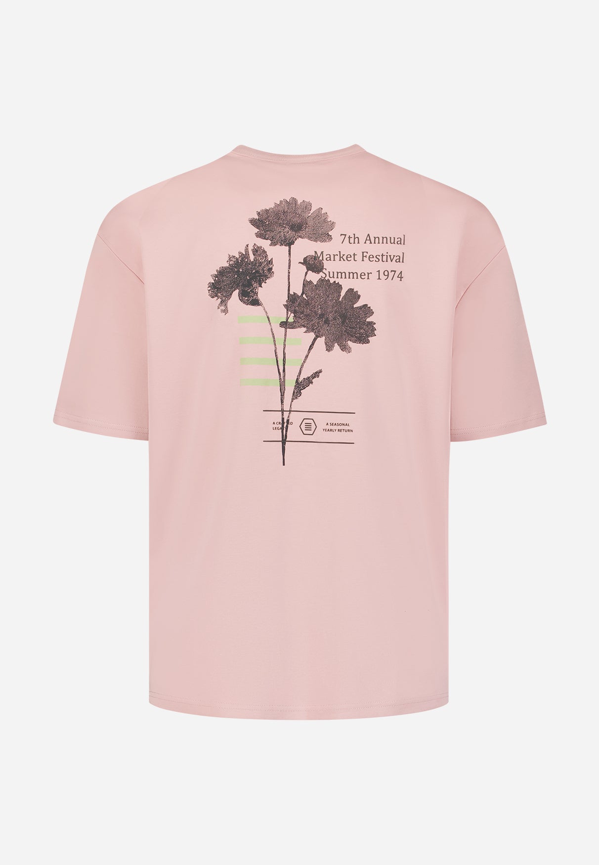 Zwaar T-shirt met ronde hals | Light Mauve