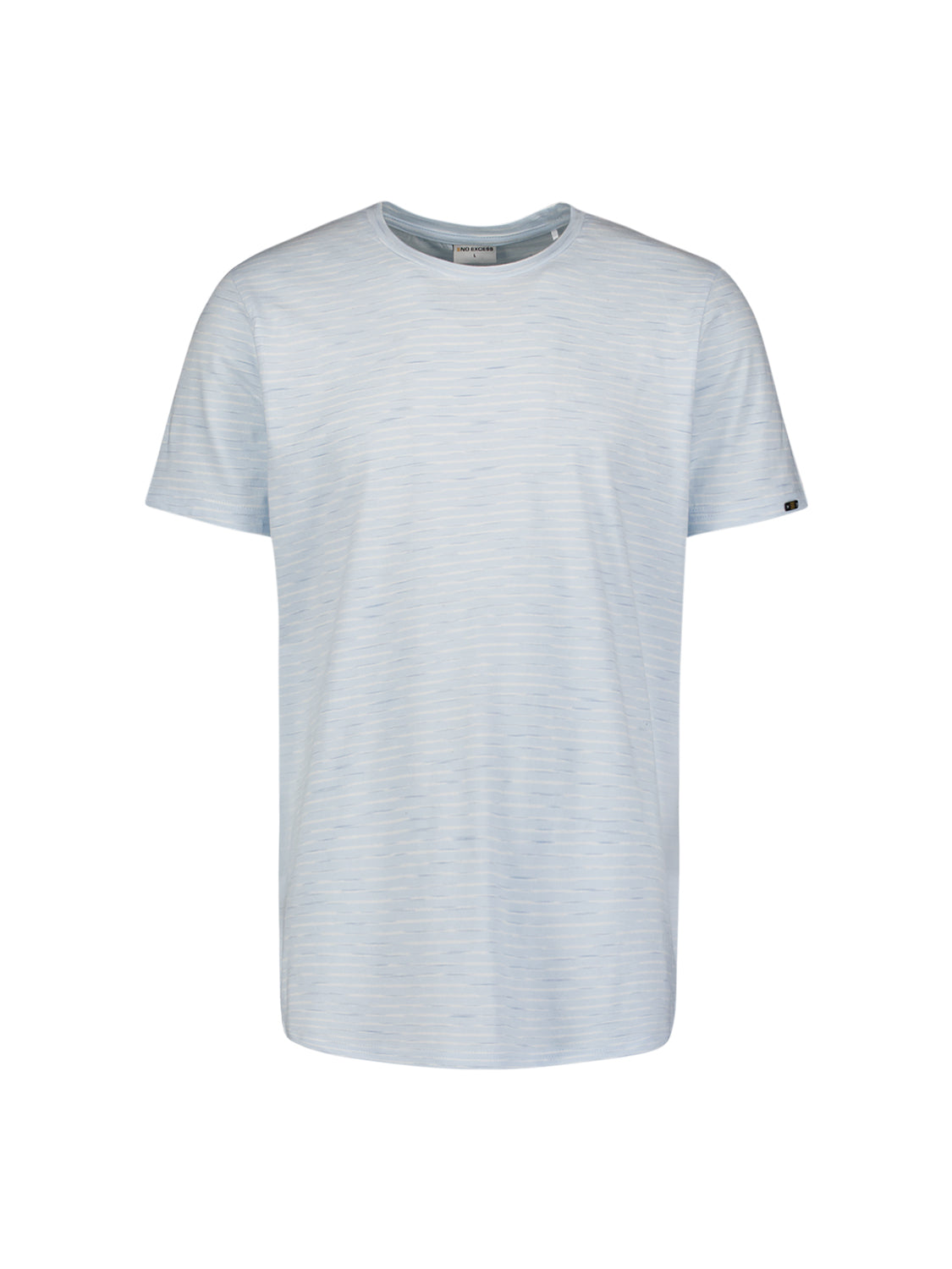 Gestreept T-shirt met ronde hals | Sky