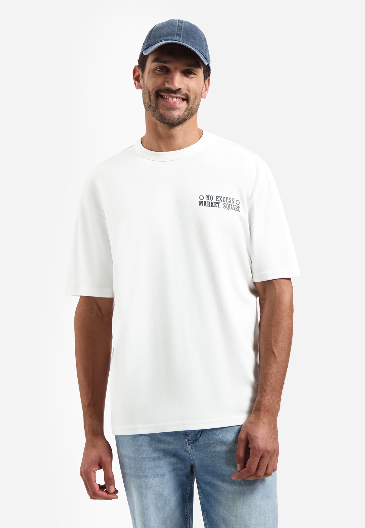 Interlock T-shirt met backprint | White