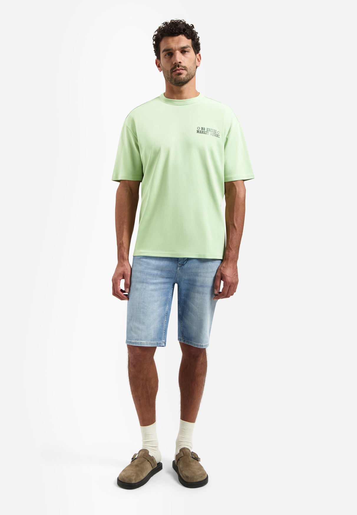 Interlock T-shirt met backprint | Green