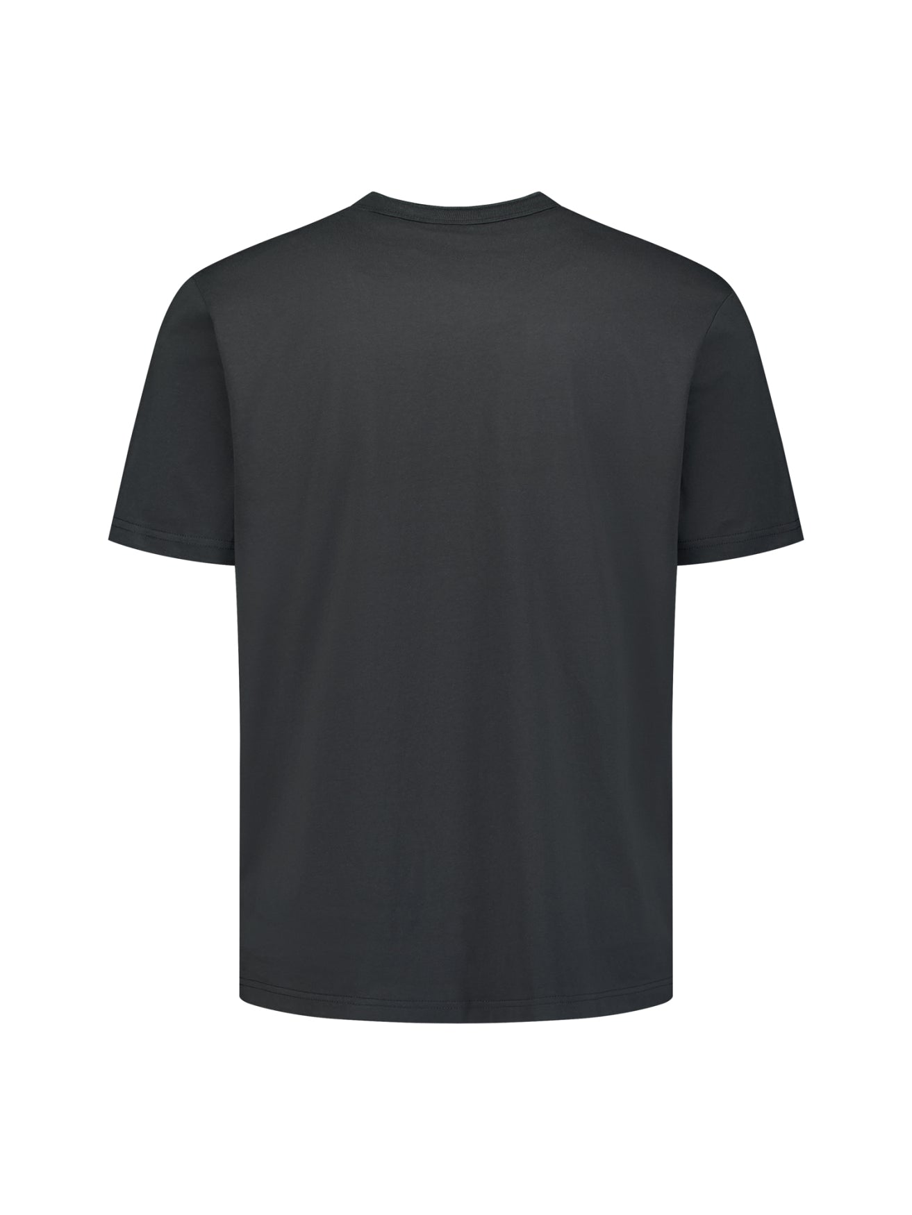 Melange T-shirt met knoopsluiting | Dark Steel