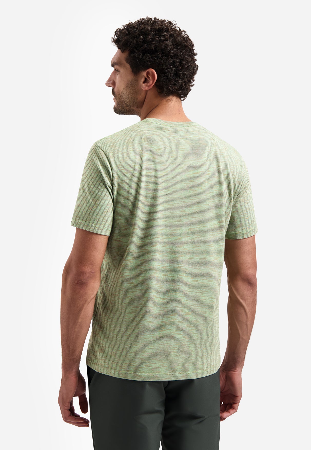 Gestreept T-shirt met ronde hals | Green