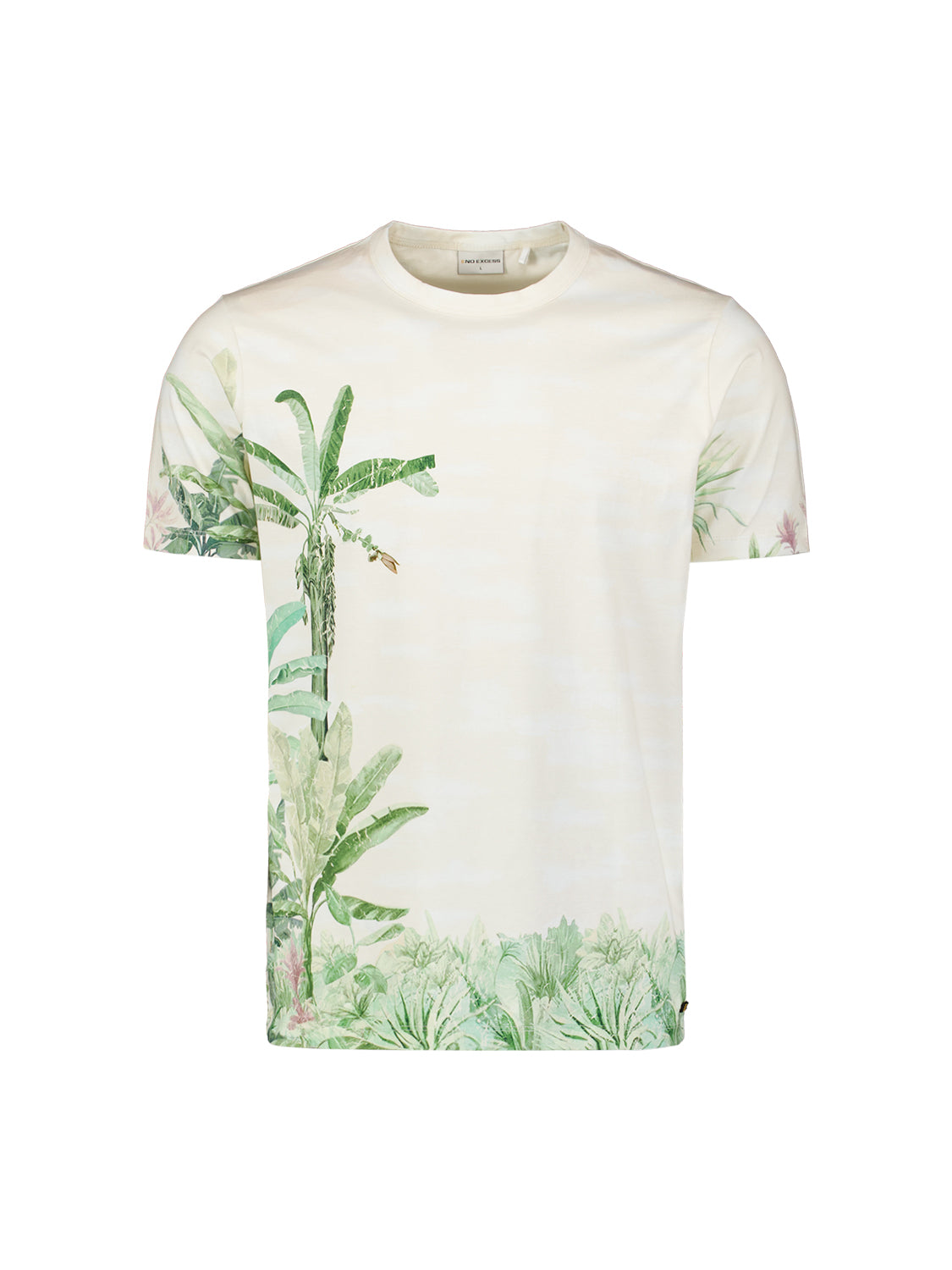 T-shirt met botanische print | Green