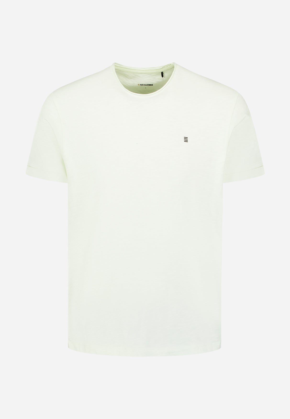 Slub T-shirt met ronde hals | Seagreen